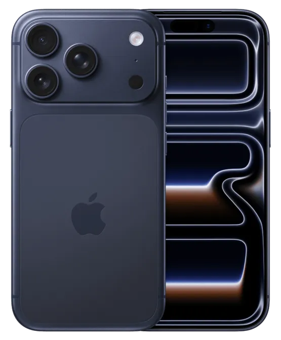 iPhone 17 Pro i Djupblå