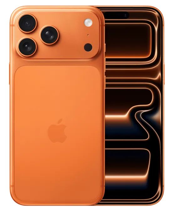 iPhone 17 Pro Max i Kosmiskt orange